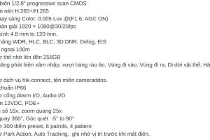 Cách đọc các thông số kỹ thuật cơ bản của camera quan sát